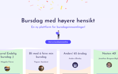 Kom i gang med innsamlings-plattformen: «Min Bursdag»