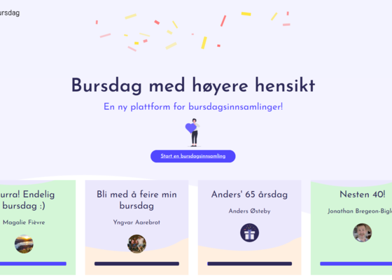 Kom i gang med innsamlings-plattformen: &laquo;Min Bursdag&raquo;